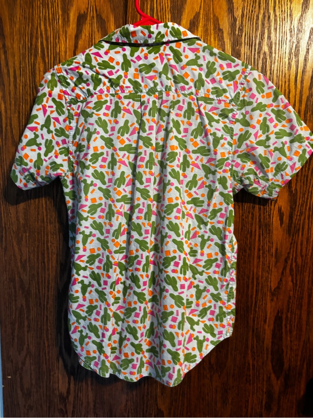 Kavu Cactus Print Short-Sleeve Button-Up Shirt - Green, Blue, Pink, & Orange - Picture 2 of 2